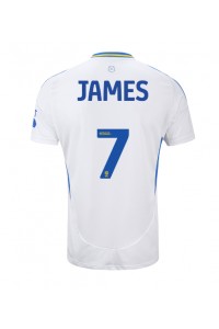 Leeds United Daniel James #7 Fotballdrakt Hjemme Klær 2024-25 Korte ermer